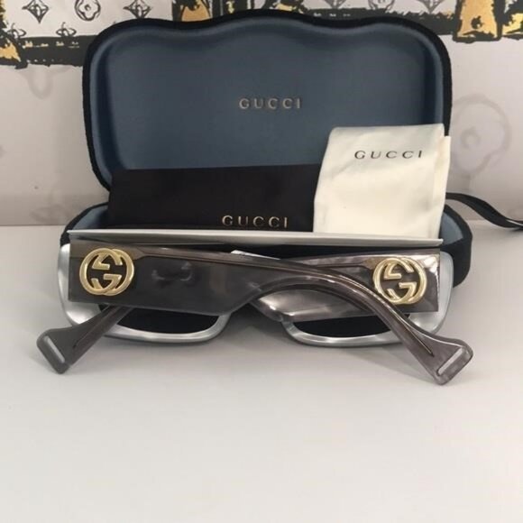 New Authentic Gucci GG0516S 002 Grey Silver Mirror Oversized Sunglasses - Picture 8 of 11